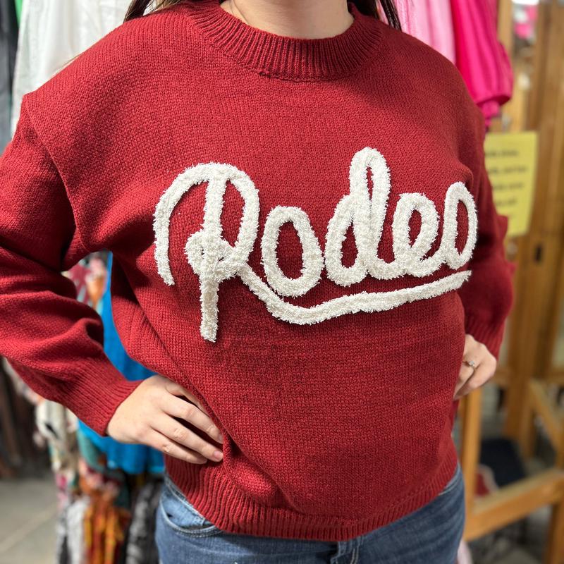 Red Knit Rodeo Sweater
