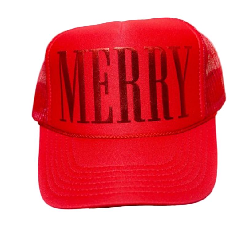 Red Merry Foam Trucker Cap