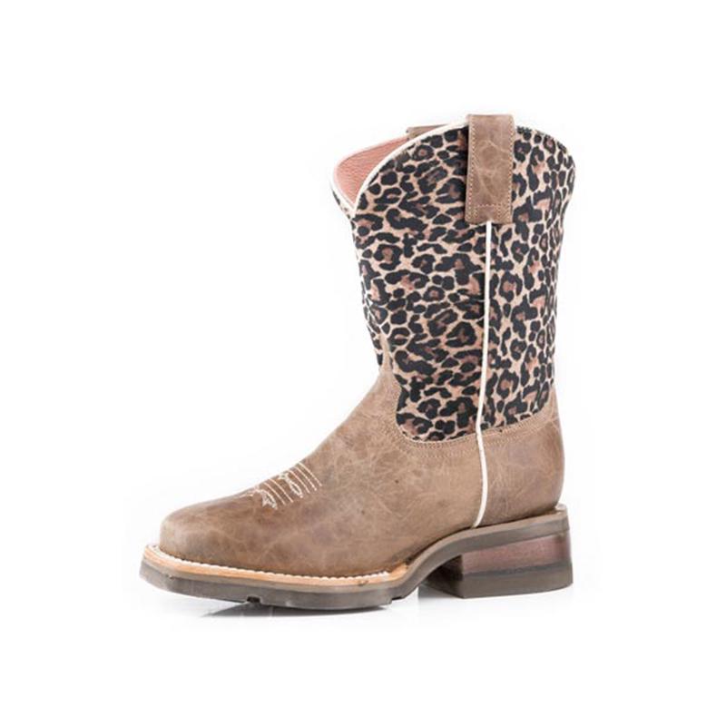 Roper Girl's Cheetah Square Toe Boots