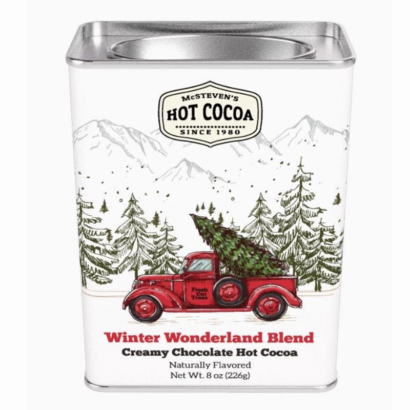Winter Wonderland Red Truck Cocoa Tin